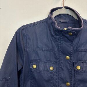 J. Crew Coated Navy Downtown Field Utility Jacket XS